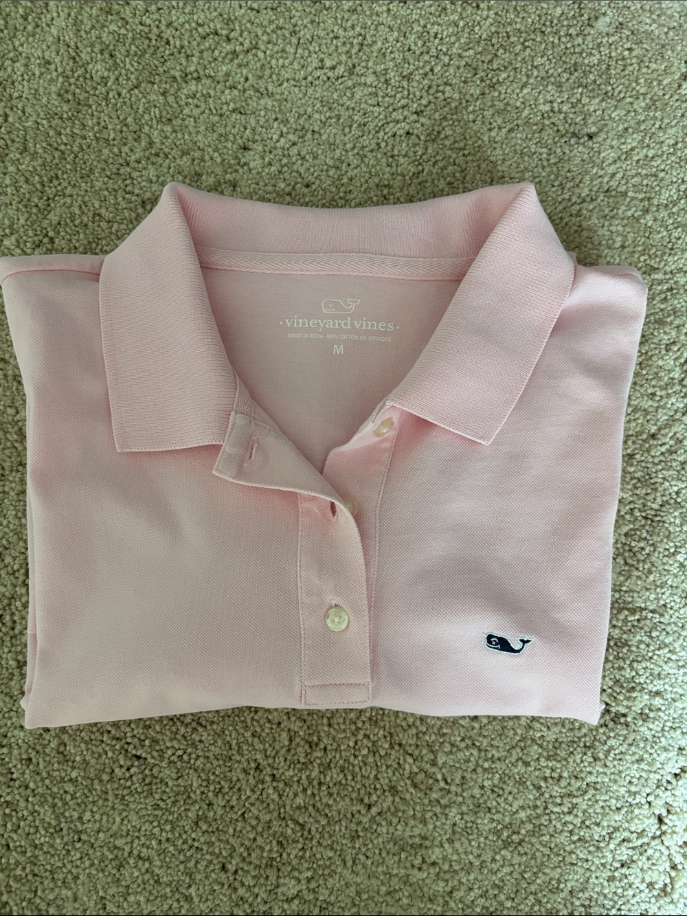 Women’s Vineyard Vines Light Pink Shirt - Short Sleeve Polo
